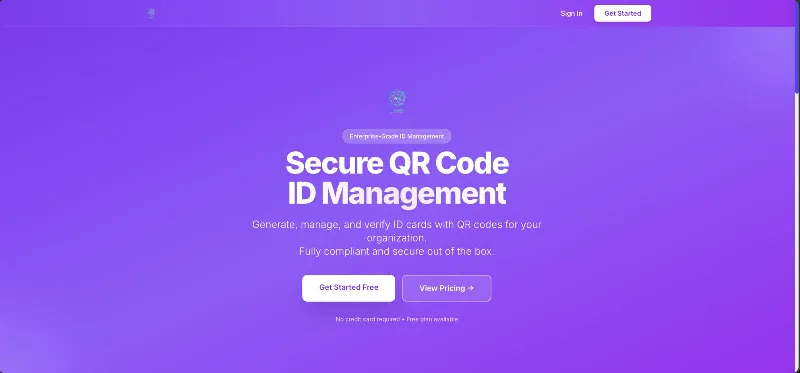 SafeQR Codes — dynamic QR employee ID verification platform