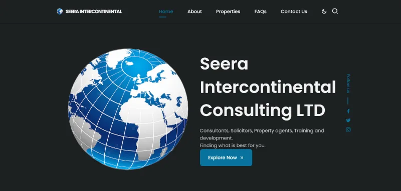 Seera Intercontinental property management and consultation agency website